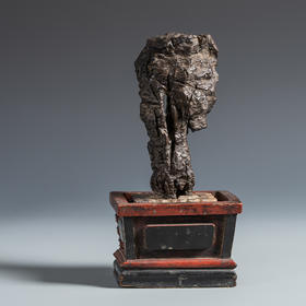 清 灵璧石“永宁”立峰文房赏石