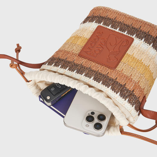 大英博物馆 安德森猫系列 度假风草编 包斜挎包 商品图3