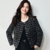 【高货sh】全新升级【铂金会员349/天猫469/差价120】(05436) 洛诗琳25春法式亮片格纹小香风外套黑色显瘦百搭上衣 商品缩略图0