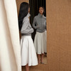 NUTH白色大廓形堆褶裙摆空气感a字蓬松半裙女 商品缩略图4