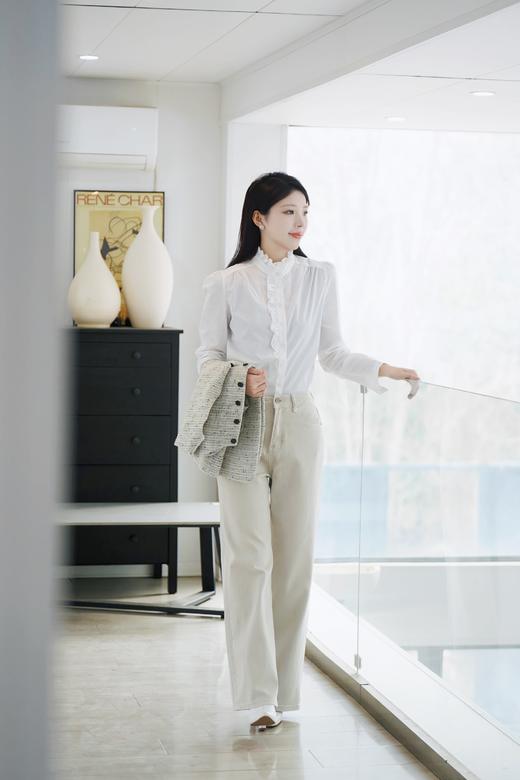 现货 臣禾	木耳边白衬衫JZ251040175 商品图3