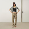 NUTH复古卡其色修身直筒工装裤女 卡其色 商品缩略图0
