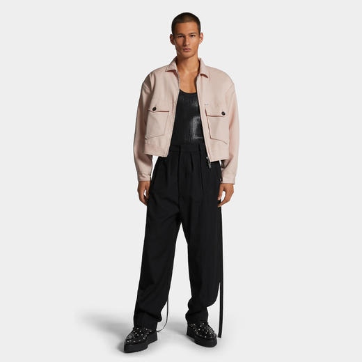 DSQUARED2 男士字母徽标贴片羊毛外套 淡粉色 S71AN0586 S76497 220 商品图3