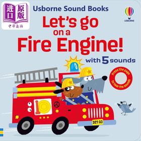 【中商原版】尤斯伯恩发声书 消防车 Lets go on a Fire Engine 英文原版 幼儿纸板书 亲子读物 低幼图画书 进口 游戏玩具书