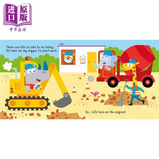 预售 【中商原版】尤斯伯恩发声书 挖掘机 Lets go on a Digger 英文原版 幼儿纸板书 亲子读物 低幼图画书 进口童书 游戏玩具书 商品图2