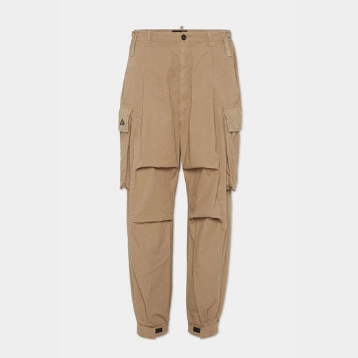 DSQUARED2 男士徽标印花棉质休闲裤 卡其色 S79KA0082 D35224 114 商品图0