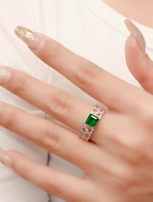1ct刻面祖母绿戒指 商品图3