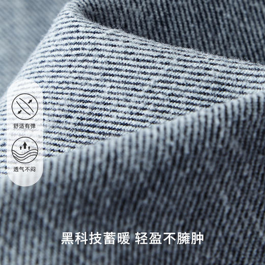 simplepieces秋冬款SPS牛仔小个子保暖加绒高腰磨毛九分蜡笔裤女 商品图4