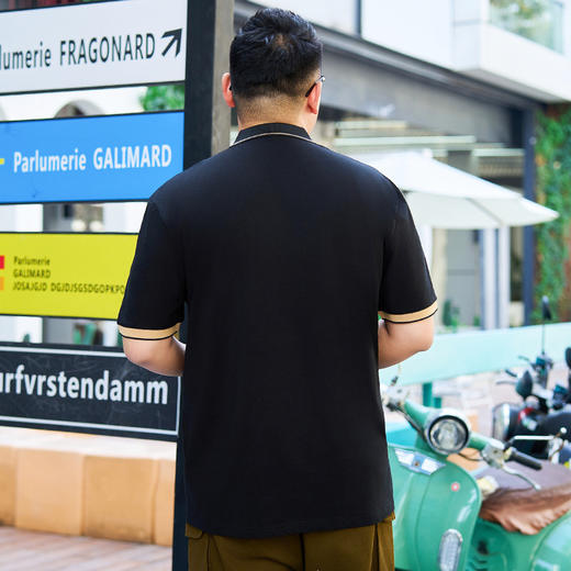 【纯棉】【DYG】大依优型大码男装短袖Polo衫冰丝凉感t恤翻领男士商务休闲男装宽松 商品图2