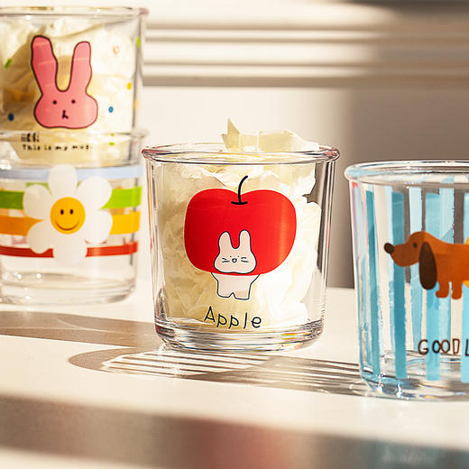 摩登主妇动物派对玻璃杯咖啡杯2025新款杯子家用喝水杯饮料牛奶杯 商品图0