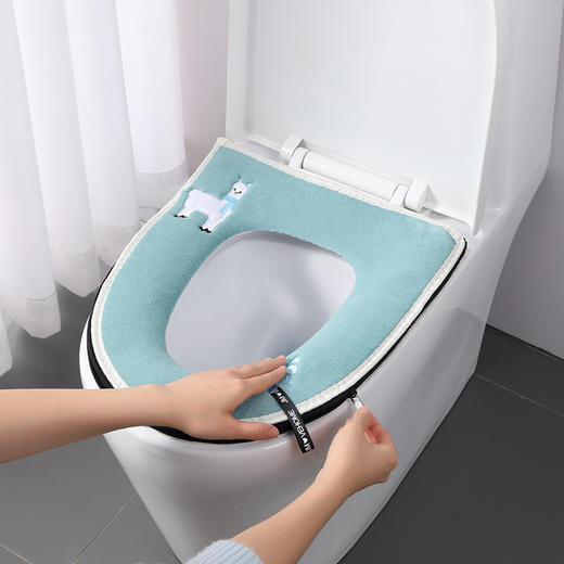美丽雅马桶坐垫家用四季北欧风坐便套加绒加厚马桶垫 商品图1