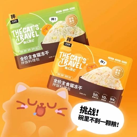 猫儿游记 猫咪全价主食拌饭料理包 肉松碎 80g/包 挑食救星 商品图1