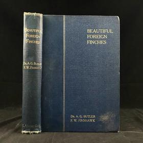 1904年 漂亮外国燕雀图鉴 60幅彩色插图 漆布精装16开