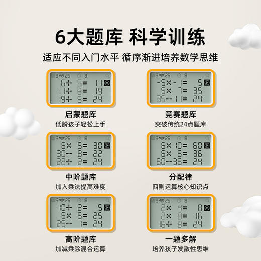 【四则运算轻松掌握】天文24点学练机 全新按键布局 边玩边学  适应不同入门水平  1500海量题库 养成数学思维 商品图3