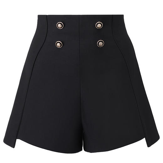 精致复古感高腰A字短裤春季优雅复古感阔腿裤裙(货号:MS85PA016A9003) 商品图1