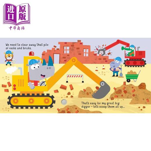 预售 【中商原版】尤斯伯恩发声书 挖掘机 Lets go on a Digger 英文原版 幼儿纸板书 亲子读物 低幼图画书 进口童书 游戏玩具书 商品图3