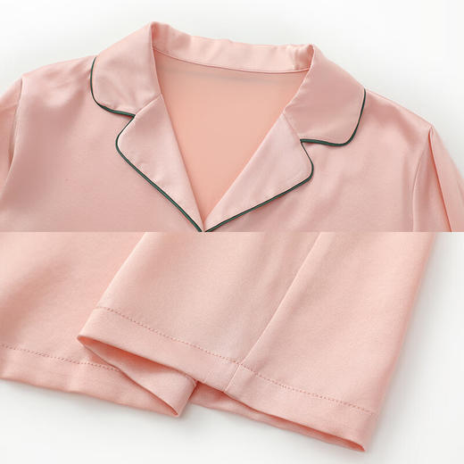 【3F】安莉芳桑蚕丝长袖睡衣睡裤女撞色可外穿家居服套装EL00638 商品图3