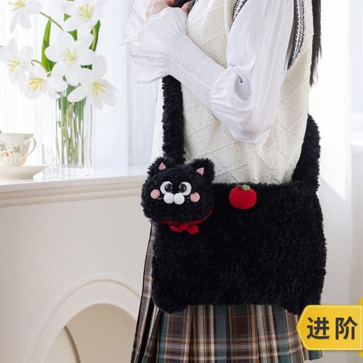 苏苏姐家小猫斜挎包手工diy编织钩针绒绒包毛线团自制包包材料包 商品图0