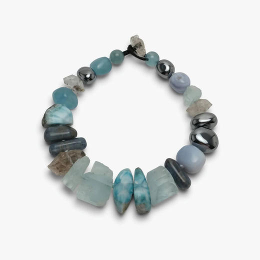 订购8周到｜MONIES-chalcedony-海蓝宝 海纹石 项链［丹麦设计师］ 商品图1