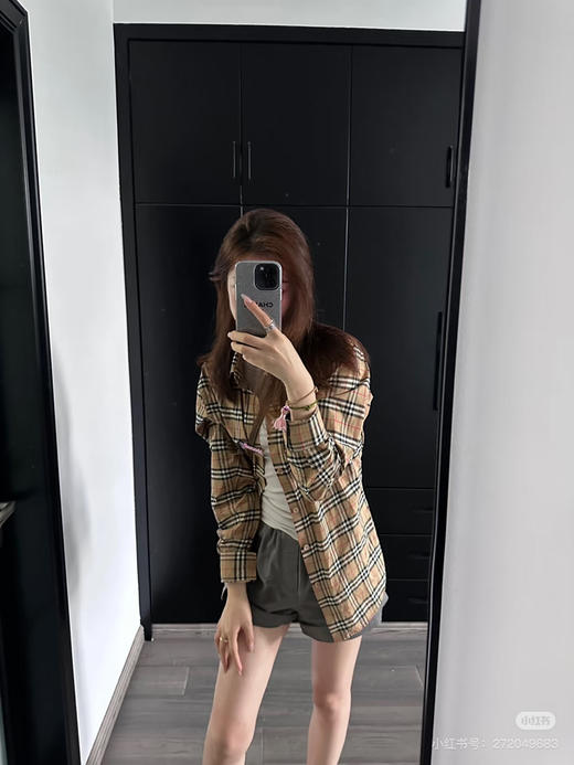 BURBERRY 格纹棉府绸衬衫 商品图4