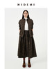 HIDEMI 进口色织格纹纽扣设计感褶皱半身长裙半身裙 商品缩略图3