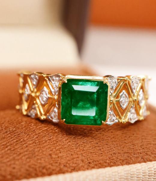 1ct刻面祖母绿戒指 商品图0