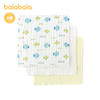 巴拉巴拉新生儿小方巾婴儿用品初生宝宝纯棉舒适简约清新三件装萌 商品缩略图4