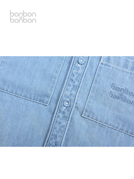 刺绣logo牛仔衬衫 商品图3