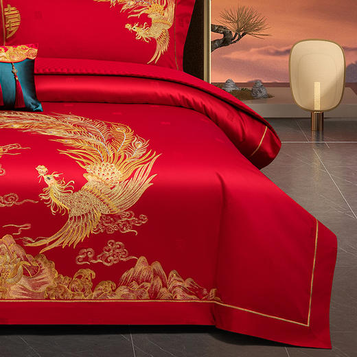 【云粉节】10楼 安睡宝 全棉绣花婚庆六件套-龙凤天玺 吊牌价8999~9299元  活动价3299~3599元 商品图3