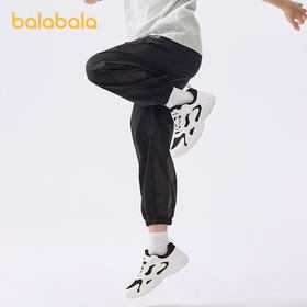 巴拉巴拉童装儿童裤子男童女童2025夏季薄款裤子直筒运动休闲长裤