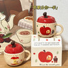 「礼盒装！陶瓷马克杯」可爱带盖勺早餐杯办公室喝水情侣水杯生日礼物女苹果陶瓷杯马克杯餐饮用具 商品缩略图2