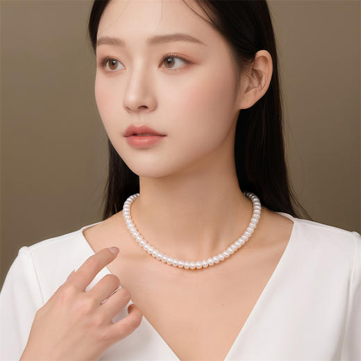 【新品首发】珍珠项链 简约百搭银S925珍珠项链女士礼物MEMORA诗普琳ZNE03701（线上专供） 商品图1