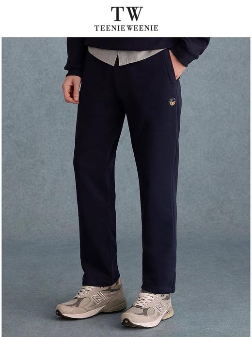 【潮流主推】TeenieWeenie小熊男装简约休闲裤2025春季新款宽松休闲直筒针织裤TNMT2511E1K 商品图1