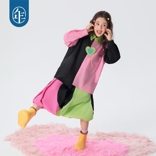 年衣童装女童衬衫2025年春新款多巴胺女孩衬衣儿童美上心巴衬衫 商品图3