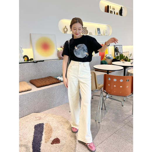 新年折扣 2502202   拉夫 白色牛仔 弹力休闲裤 商品图10