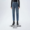 simplepieces秋冬款SPS牛仔小个子保暖加绒高腰磨毛九分蜡笔裤女 商品缩略图3