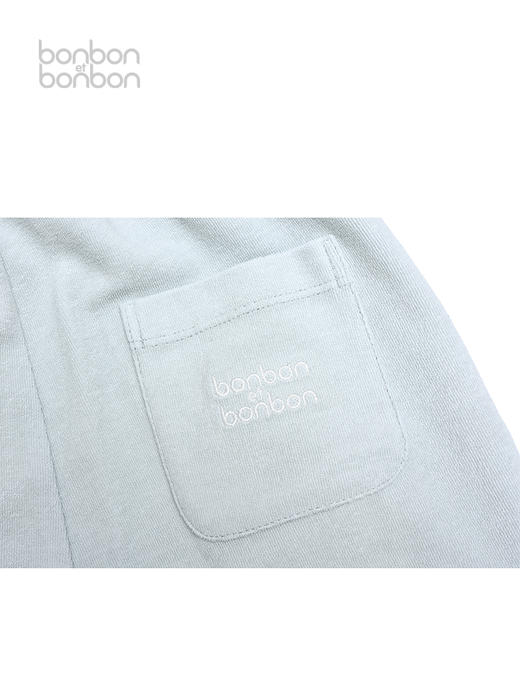 毛巾肌理连帽上衣短裤套装 商品图4