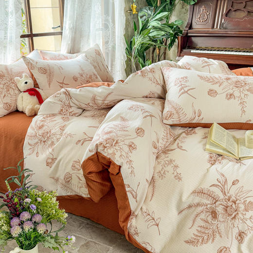 【开年福利床品套件69元起】A类有氧云纱彩竺棉床品套装三件套四件套 商品图1