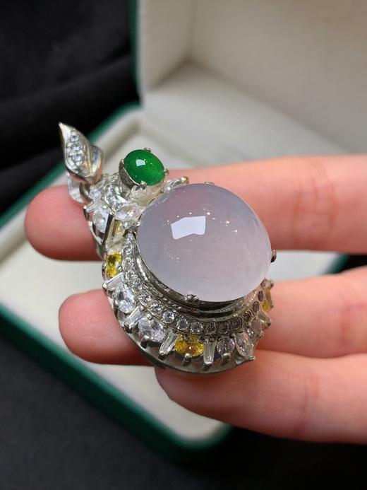 蛋面翡翠吊坠 商品图0