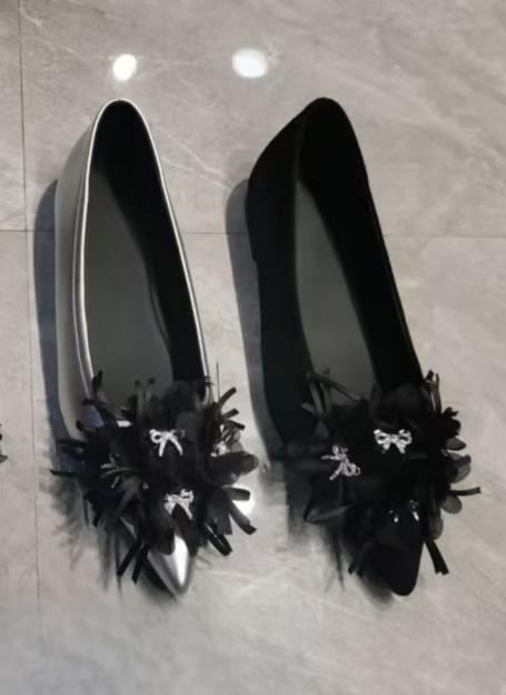 【门店同款】ENJOY春季蝴蝶结蕾丝立体花单鞋 160744341 商品图2