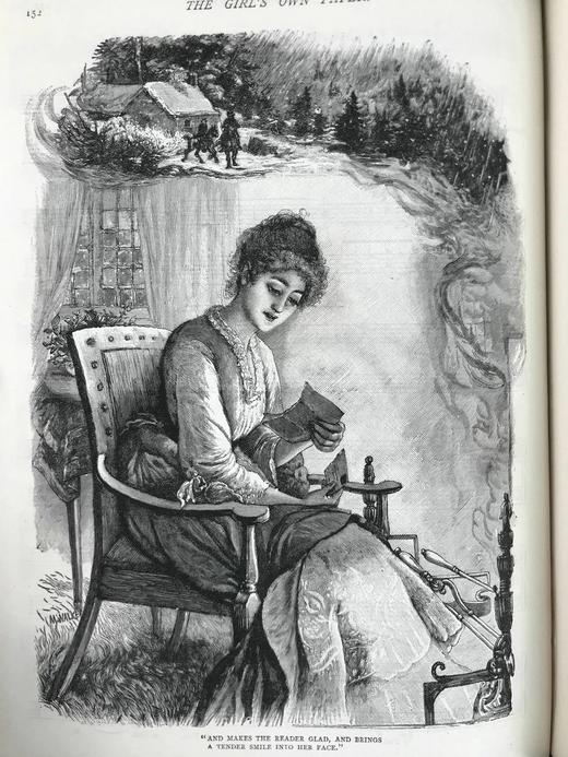 1890年 女孩杂志 数百幅精美插图 漆布精装16开 商品图7