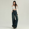 罗蒙春季牛仔裤女士宽松阔腿裤时尚潮流休闲个性牛仔裤女长裤 商品缩略图1