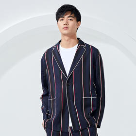 贝纳川竖条纹休闲时尚男士西服100025013776