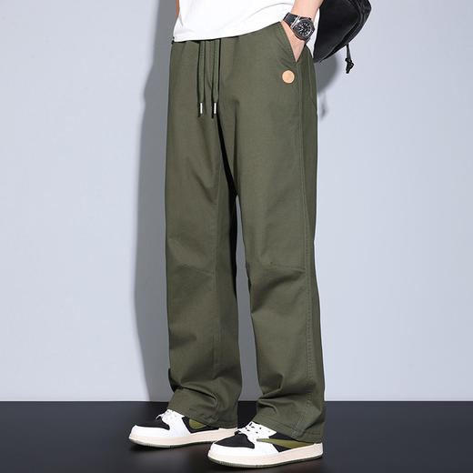 【DYG】大依优型大码休闲裤男美式高街休闲裤男松紧腰抽绳直筒运动休闲裤 商品图2