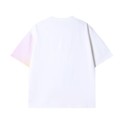 1526905春夏新款时尚个性韩版渐变撞色圆领短袖T恤小众设计感高级上衣 商品图5