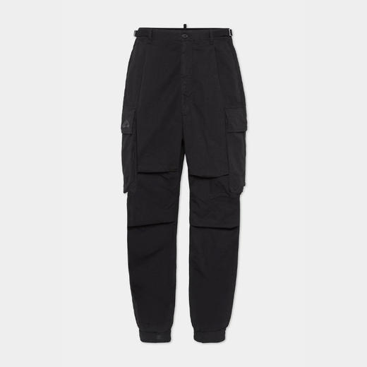 DSQUARED2 男士徽标印花棉质休闲裤 黑色 S79KA0082 D35224 900 商品图0
