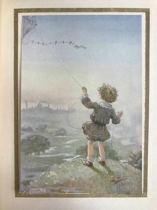 1913年 诗中的童真 8幅彩色与大量黑白插图 漆布精装32开 商品图10