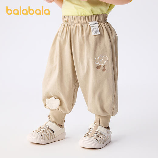巴拉巴拉裤子婴儿夏季薄款长裤男女童运动裤2025新款简约可爱时髦 商品图2