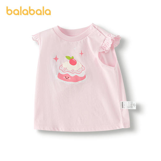巴拉巴拉婴儿背心宝宝上衣女童夏季外穿2025新款甜美时尚全棉舒适 商品图4