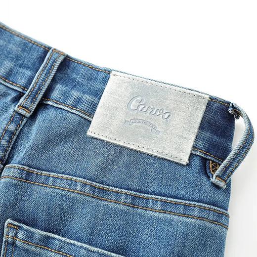 【高货wl】全新升级【铂金会员257/天猫339/差价82】(71858) 洛诗琳复古时尚显瘦四面弹牛仔裤通勤两侧鱼骨线微喇裤 商品图3